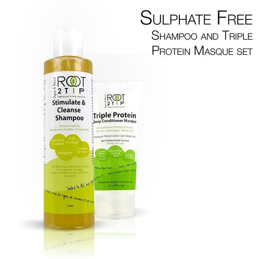 Sulphate Free Shampoo and Triple Protein Masque set